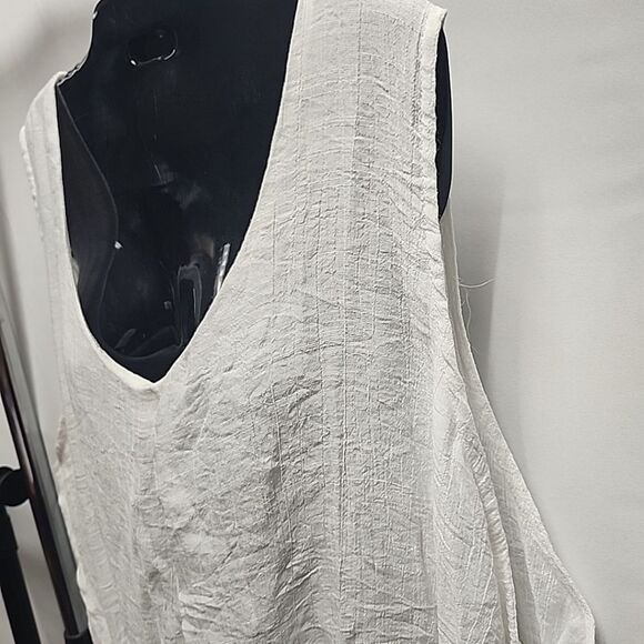 NWT Dept 222 Women's White Sleeveless Tank Top Blouse Cover-Up Sz 3X - Picture 5 of 15